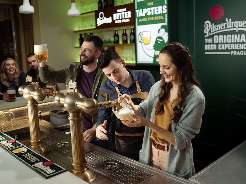 Škola čepování se vstupem do muzea Pilsner Urquell